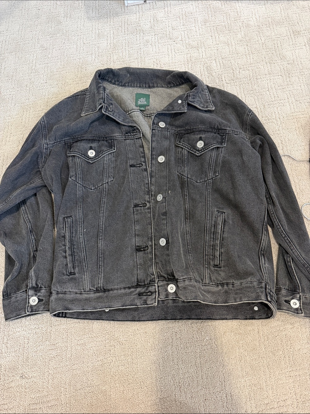 Target Black Washed Denim Jean Jacket